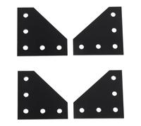 CALLARON 4pcs Aluminum Alloy 5-Hole L Shape Joint Strip Metal Connection Board Corner Brackets for 2020 Aluminum Profile Frame Reinforcement Industrial Hardware