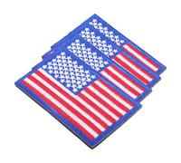 CALLARON 4pcs American Flag Embroidered Patch with Hook and Loop Fastener, USA Flag Iron on Patches for Hats, Backpacks, Jackets, and Clothing, Decorative Sewing Applique for DIY Crafts