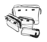 CALLARON 4pcs Beach Handbag Accessories Makeup Bag Travel Pouches Plastic Zipper Toiletries Bag Storage Box Lid for Travel Essentials