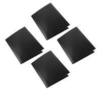 CALLARON 4pcs Black Plastic File Folders Pp Dual Pocket Document Organizer with Foldable Design for Office Paper Storage and Business Filing