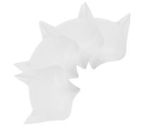 CALLARON 4pcs Cat Blank Mask DIY White Face Masks for Cosplay Halloween Party Masquerade Skin Friendly Comfortable Edges for Creative Freedom Adult Sized Unique Design