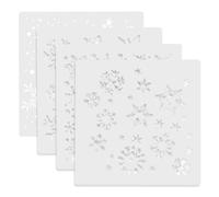 CALLARON 4pcs DIY Painting Stencils Set - Washable Plastic Drawing Templates with Celestial Design, Creative Craft Tools for Journaling, Wall Art and Handmade Decorations