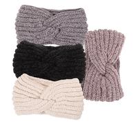 CALLARON 4pcs Handmade Knitted Wool Headband Boys Headband for Boys and Girls Sports Hair Band Women Fashion Head Wrap