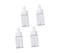 CALLARON 4pcs Hyaluronic Acid Stock Bottle Glass Dropper Bottles Essential Oil Pipette Dropper Pet Leakproof Dispenser