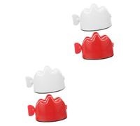 CALLARON 4pcs Manual Toothpaste Squeezer Clips Convenient Toothpaste Dispenser for Efficient Use and Travel Compact White and Red