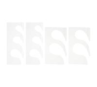 CALLARON 4pcs Multi-Shape Acrylic Patchwork Sewing Rulers Set, Plastic Stitching Templates for Quilting and DIY Fabric Craft, Suitable for Tailors and Sewing Enthusiasts