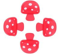 CALLARON 4pcs Mushroom Shaped Travel Toothbrush Head Covers Dustproof Portable Storage Clips for Camping Daily Use Travel Easy Identification Hygiene Protection