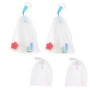 CALLARON 4pcs Portable Foaming Bags for Soap, Pe Exfoliating Net Pouches for Skin, Convenient for Hanging and Drying, Quick Bubble Creation, for Household Face Cleansing