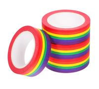 CALLARON 4pcs Rainbow Washi Tape 15mm X 10m Gay Pride Adhesive Strips for Planners, Journaling, DIY Crafts, and Rainbow Stationery Decorations