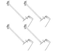 CALLARON 4pcs Roof Tile Lightning Rod Mount Clamps with Adjustable Design and Quick Installation, Iron Roof Tile Holders for Commercial and DIY Grounding System Support