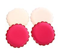CALLARON 4pcs Round Makeup Puff Dual-use Cosmetic Sponge for Face Powder Blusher and Highlighter Zone Application Versatile and Easy to Use Random Colors
