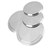 CALLARON 4pcs Stainless Steel Stove Burner Covers Set, Gas and Electric Range Protectors with 2 Large and 2 Small round Caps, Kitchen Cooker Top Covers for Cooking Surface Protection