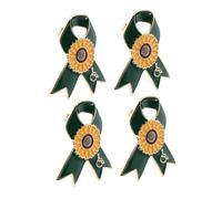 CALLARON 4pcs Sunflower Ribbon Pin Badge Alloy Lapel Brooch for Disability Awareness Events Comfortable Wear Promotes Harmony Support Jewelry Pins for Charity Volunteers