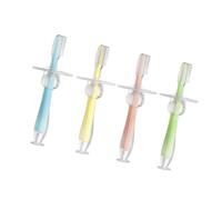 CALLARON 4Pcs Toothbrush Standing Suction Silicone with Soft Bristles for Boy Girl and Safe Chewable Design