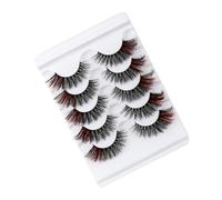 CALLARON 5 Pairs Fake Lashes Eyelashes Natural Pre-glued for Party Date Club