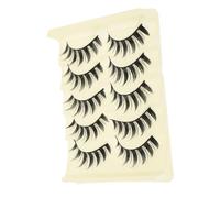 CALLARON 5 Pairs False Eyelashes Extensions for Women Thick Lengthening Black Hard Stem Lashes Double Eyelid Enhancing Makeup Accessory Voluminous Curl Faux Lashes for Defined Eye Look