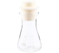 CALLARON 50ml Wide Neck Glass Flask Conical Erlenmeyer Laboratory Flask with Cork Stopper for Chemistry Experiments and Student Lab Use