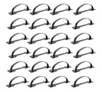 CALLARON 50pcs Black Plastic Carton Box Handles for Storage and Moving, Heavy Duty Lifting Handles for Cardboard and Milk Cartons, Reusable Carrier Grips for Shipping Boxes