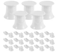 CALLARON 50pcs Flip Top Toothpaste Caps Soft Plastic Caps for Tubes Ointments Creams Travel Bathroom Accessory