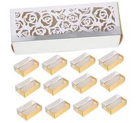 CALLARON 50Pcs Hollow out Rose Candy Boxes for Weddings Durable Paper Packaging Elegant Party Favor Boxes for Festivals and Gatherings Design for Sweet Treats