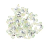 CALLARON 50pcs Light Green Double Layer Tulle Butterfly Hair Clips for Women and Organza Fairy Hair Accessories Wedding Halloween Cosplay Back to School Headwear