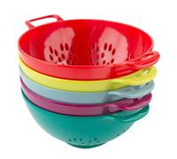 CALLARON 5pcs Abs Fruit Drain Basket Set for Kitchen Use Multi-Functional Kitchen Strainer Colander for Washing Fruits and Vegetables and Housewarming Random Color