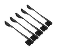 CALLARON 5pcs Dual-ended Lash Brush and Eyebrow Comb Set, Precision Styling Fan-shaped Makeup Brush Hair Wax Applicator for Women, Black, Suitable for Eyelash Separating and Hair Detailing