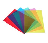 CALLARON 5pcs Frosted Matte Pvc Translucent Light Diffusing Sheets with Red, Yellow, Blue, Green, Pink for Reading Guide and Office Use