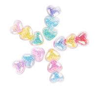CALLARON 5Pcs Heart Quicksand Hair Clips for Ages 4-8 Barrettes for Fine and Thin Hair with Duckbill Clamp Design Suitable for Everyday Use and Special Occasions