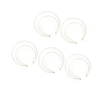 CALLARON 5pcs Iron Goddess Crown Headband for Women Three Layer Baroque Hairband with Smooth Edges Metal Headpiece for Renaissance Cosplay Party and Wedding Accessories