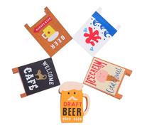 CALLARON 5pcs Japanese Style Wooden Memo Holders Cat and Ice Cream Designs, Multi-Function Delicate Card Clips for Desktop Message Organizers and Photo Display in Office and Home