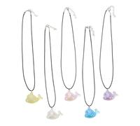 CALLARON 5pcs Ocean Animal Charms Transparent Acrylic Whale Dolphin Shark Pendants for Handmade Bubble Effect Necklaces Coastal Jewelry for Beach Holidays and Parties