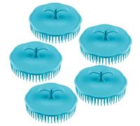 CALLARON 5pcs Pp TPR Material Hair Brush Portable Scalp Massaging Shampoo Brush for Home Use Hair Combs Random Color