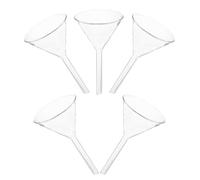 CALLARON 5pcs Triangle Funnel Glassware Analytical Chemistry Feeding Funnel 60mm Glass Easy to Carry Hand Washable for Laboratory Use