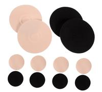 CALLARON 6 Pairs Reusable Cotton Breast Pads Nipple Covers Lightweight Breathable Nursing Pads for Women Chafing Washable Breastfeeding Protectors with Skin and Black Colors