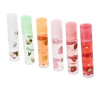 CALLARON 6 Pcs Fruit-flavored Transparent Lipsticks Moisturizing Lip Pomade for Dry and Chapped Lips Polish Multipack with Hydrating Effect