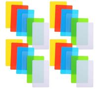 CALLARON 60pcs Multi-Color Plastic Blank Id Cards, White, Yellow, Red, Green, Blue - Multipack 60 Blank Business Cards for Networking, Thank You, Birthday Notes, and Office Use