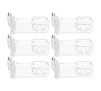CALLARON 6pcs Acrylic Hinge Latch Buckle 35x80mm Locking Display Box Cabinet Drawer Accessories for Small Cabinet Door Security