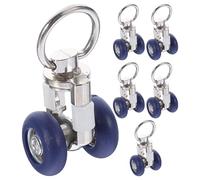 CALLARON 6pcs Curtain Track Roller Curtain Track Glider Flexible Pulleys with Good Noise Reduction Effect Multi-purpose Pe and Stainless Steel for Home and Office