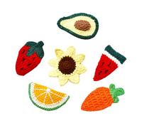 CALLARON 6pcs Cute Fruit Hairpins Set for Barrettes with Strawberry Carrot Watermelon Grapefruit Avocado Sunflower Designs Easy Grip Hair Clips for Styling and Daily Wear