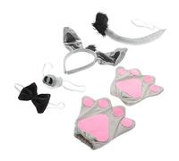 CALLARON 6pcs Donkey Headband for Halloween Boys and Girls Animal Costume Ears Nose Bowtie Tail Gloves for Boys Girls