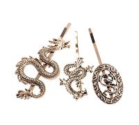 CALLARON 6Pcs Dragon Hair Clips Metal Retro Punk Hairpins for Women Cool Style Decorative Accessories Vintage Dragon Headdress Durable and Eye Catching Hairpins for Cosplay and Everyday
