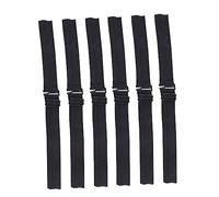 CALLARON 6pcs Elastic Bands for Wigs Adjustable Knit Strap Fixed Headband Wig Caps Black Elastic