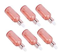 CALLARON 6pcs Essential Oil Dropper Bottles Perfume Bottles Decorative Refillable Round Shoulder Leakproof for Travel Home Gold