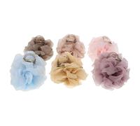 CALLARON 6Pcs Floral Hair Clip Set Small Medium Camellia Flower Claw Clips for Women Ponytail Hair Accessories Lightweight Barrettes