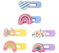 CALLARON 6pcs Hair Clips Girls Hair Styling Clips Decorative for Girl Kawaii Flower Elements
