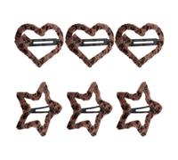 CALLARON 6pcs Leopard Print Hair Clips for Women and Soft and Comfortable Cloth Material Thin Snap Hair Barrettes for Occasions and Daily Life