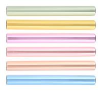 CALLARON 6Pcs Manicure Pen Caps Nail Pen Toppers Sealing Covers for Acrylic Nail Art Matte Rainbow Color to Preserve Gel Polish and Extend Life
