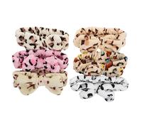CALLARON 6pcs Pink Headband Bows Leopard Print Wide-brimmed Hairbands Stylish Headscarf for Women