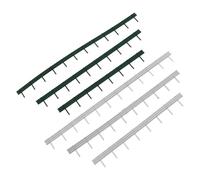 CALLARON 6pcs Railway Model Road Fence Accessories, Miniature Train Diorama Barriers 3 Sizes (dark Green 3pcs + Silver 3pcs), Model Railway Landscape Scenery for Oo Scale Micro Landscape